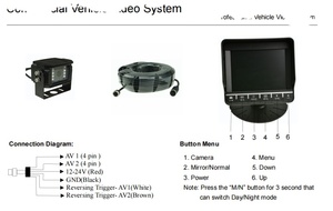 5.6 Inch Digital <strong>LCD</strong> Monitor with 2 <strong>Reverse</strong> Camera Rear View <strong>System</strong> Reversing Aid for Truck Bus Van ford Fiesta - Product Image 2