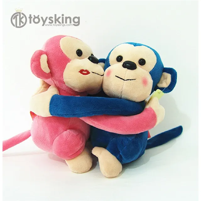 Regalos del Día de San Valentín Pareja Abrazo Mono de peluche Juguetes Super Soft Velboe Fabric Toy para venta al por mayor