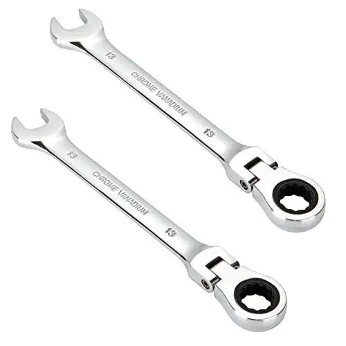 9mm Ratcheting Combination Wrench Hand Tools CRV Steel 72 Teeth Flexible Ratchet Wrench