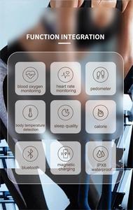 Vòng Thông Minh Vòng Sức Khỏe Sạc Từ Tính Vòng Đo Nhịp Tim Oxy Máu Và Theo Dõi Giấc Ngủ Phát Hiện Nhiệt Độ Cơ Thể IPX8 - Product Image 2