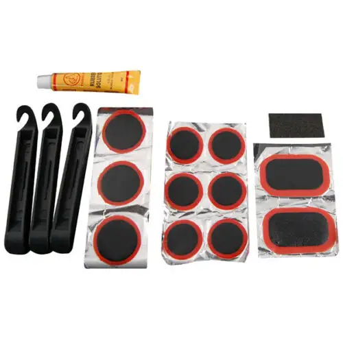 Fiets Band Band Rubber Patches Bestand Lever Punctie Repareren Tool Kit