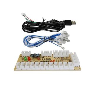 1player DIY <strong>Arcade</strong> Zero Delay <strong>USB</strong> Encoder to PC Joystick and Button for MAME &amp; Fight Stick <strong>Controls</strong> Encoder Board + Wire Cables - Product Image 1