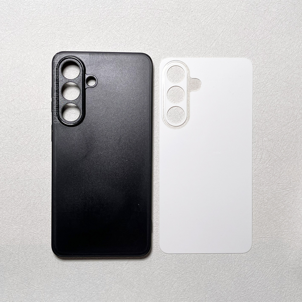 Insert en plastique souple noir mat avec plaque d'objectif imprimable