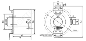 HUAYUE Optischer Sensor 20mm Apertur 12 Bit, 14 Bit RS485 Modbus DC10-30V Single Turn, Multi Turn Absolutwert geber - Product Image 6