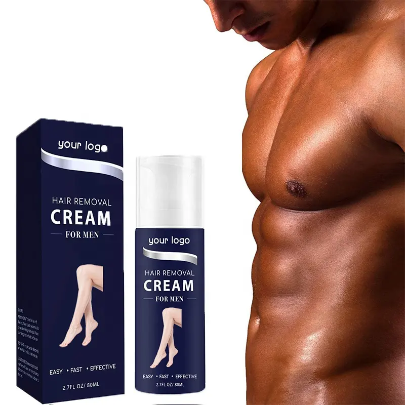 5 Mins Efficiency Private Label Natural Organic Herbal Full Body Painless Depilatory Men Hair Removal Cream