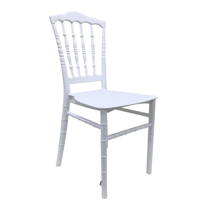 Sıcak satış modern olay kiralama olaylar düğün parti için plastik istiflenebilir beyaz napolyon sandalyeler