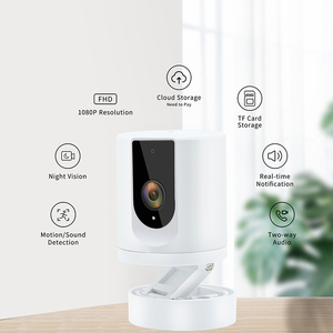 Cámara de seguridad interior con visión nocturna Wifi CCTV Monitoreo Estilo domo y opción de almacenamiento de tarjeta de memoria Sensor CMOS - Product Image 4