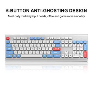 Teclado silencioso de perfil bajo para PC Tecla completa 104 Tecla 2,4G Teclado inalámbrico personalizado - Product Image 4