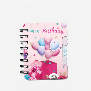 Spiral Note Book Wöchentliches monatliches Tagebuch Journal Planer Agenda Notizbuch Farbe Metall Benutzer definiertes Logo Pink Promotion Unbeschichtetes Papier - Product Image 2
