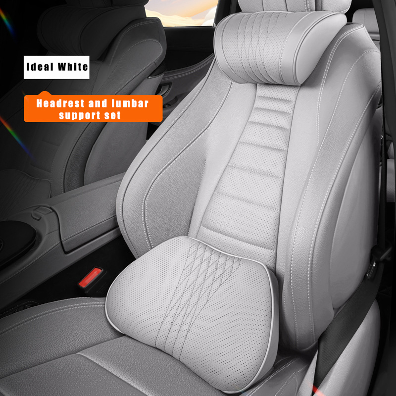 White headrest+ Lumbar support