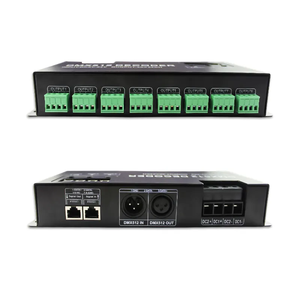DMX512 3CH 4CM 24CH 30CH decodificador ws2811 ws2812b pixel RGB rgbw LED tira de iluminación DMX controlador DMX512