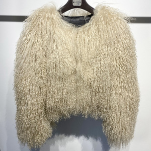 经典真蒙皮草大衣女士短款正品羊毛皮草夹克女士羊毛大衣 - Product Image 1