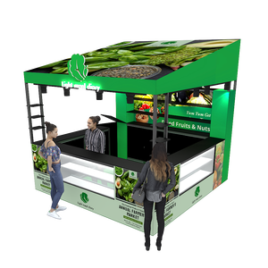 10x10 कस्टम एल्यूमीनियम सेग बैकलिट कॉफी हाउस डिस्प्ले बूथ पोर्टेबल प्रदर्शनी व्यापार - Product Image 1