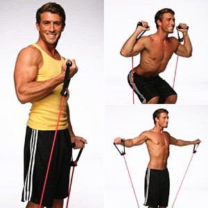 Exercise Bands with <strong>Handles</strong> Strength Training Resistance <strong>Loop</strong> Bands <strong>Elastic</strong> Stretch Tubes Cords for Fitness Workout Training - Product Image 2