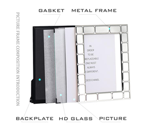 8*10时尚矩形组合图案装饰金属相框 - Product Image 4