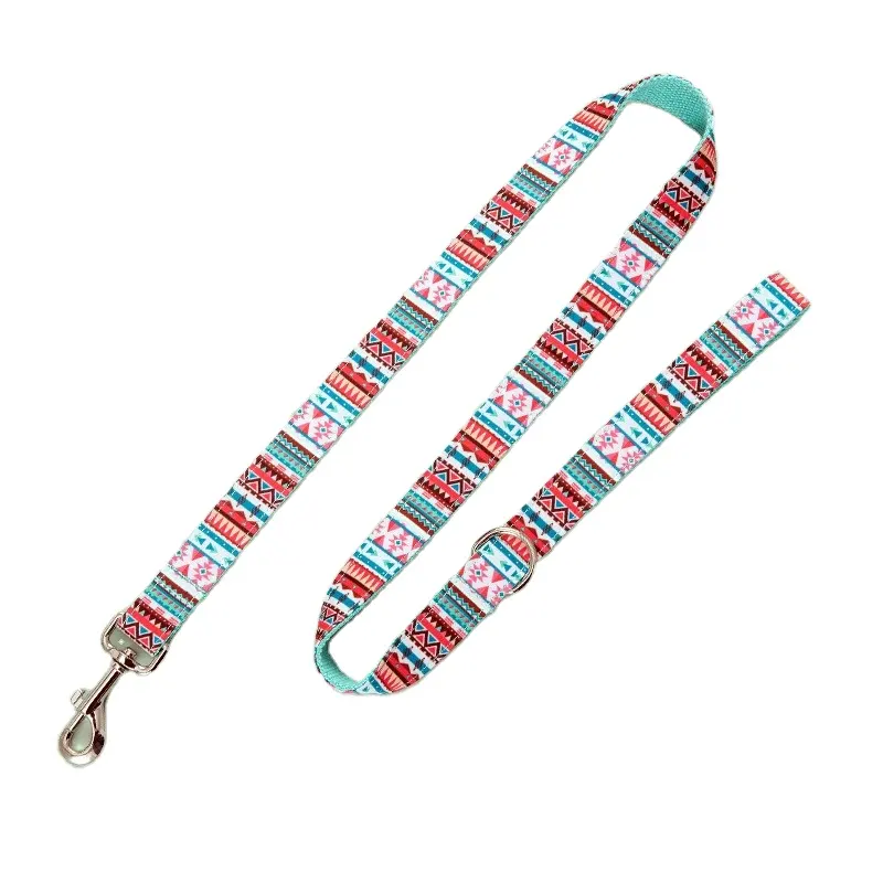 Kalung anjing dan kalung Anjing khusus cetak tali anjing nilon grosir tali anjing warna-warni