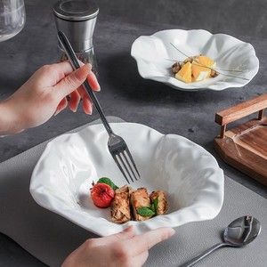 2025全新创意设计高端陶瓷餐具光滑表面汤碗和意大利西部面食家用