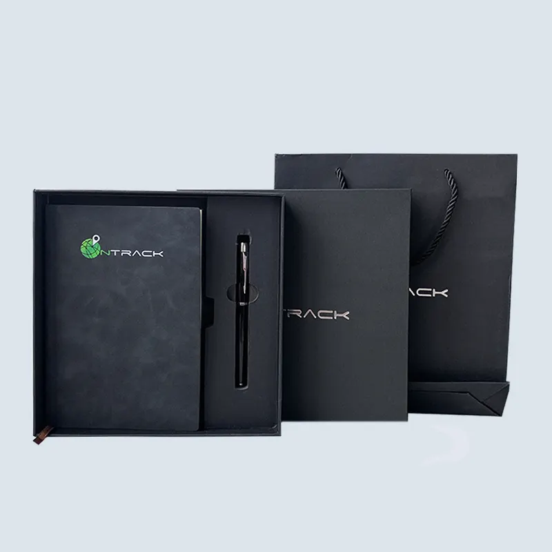 Juegos de regalo de cuaderno Artículos de regalos promocionales corporativos personalizados con logotipo Regalos de feria comercial de cuaderno