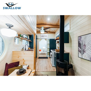 Fully Equipped Prefabricated <strong>House</strong> Tiny Home on Wheels <strong>Container</strong> <strong>Modular</strong> <strong>Houses</strong> with Wheels Mobile <strong>Trailer</strong>