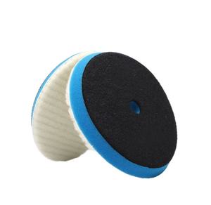 100% doğal yün parlatma pedi yeni Trend araba detaylandırma çizikler kaldırmak şerit desen orta kesme kuvveti yün polisaj OEM - Product Image 1