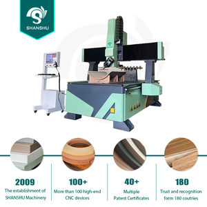 Enrutador CNC de 4 ejes con certificación CE, núcleo de bomba de servomotor de mesa de vacío de husillo ATC de alta precisión para madera PVC nuevo - Product Image 1