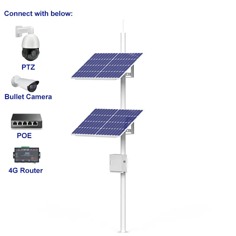 Наружная беспроводная камера видеонаблюдения на солнечной батарее, 12 В, 100 Вт, 40 Ач, 50 Ач, 100 Ач, низкотемпературная батарея Lifepo4, 4G