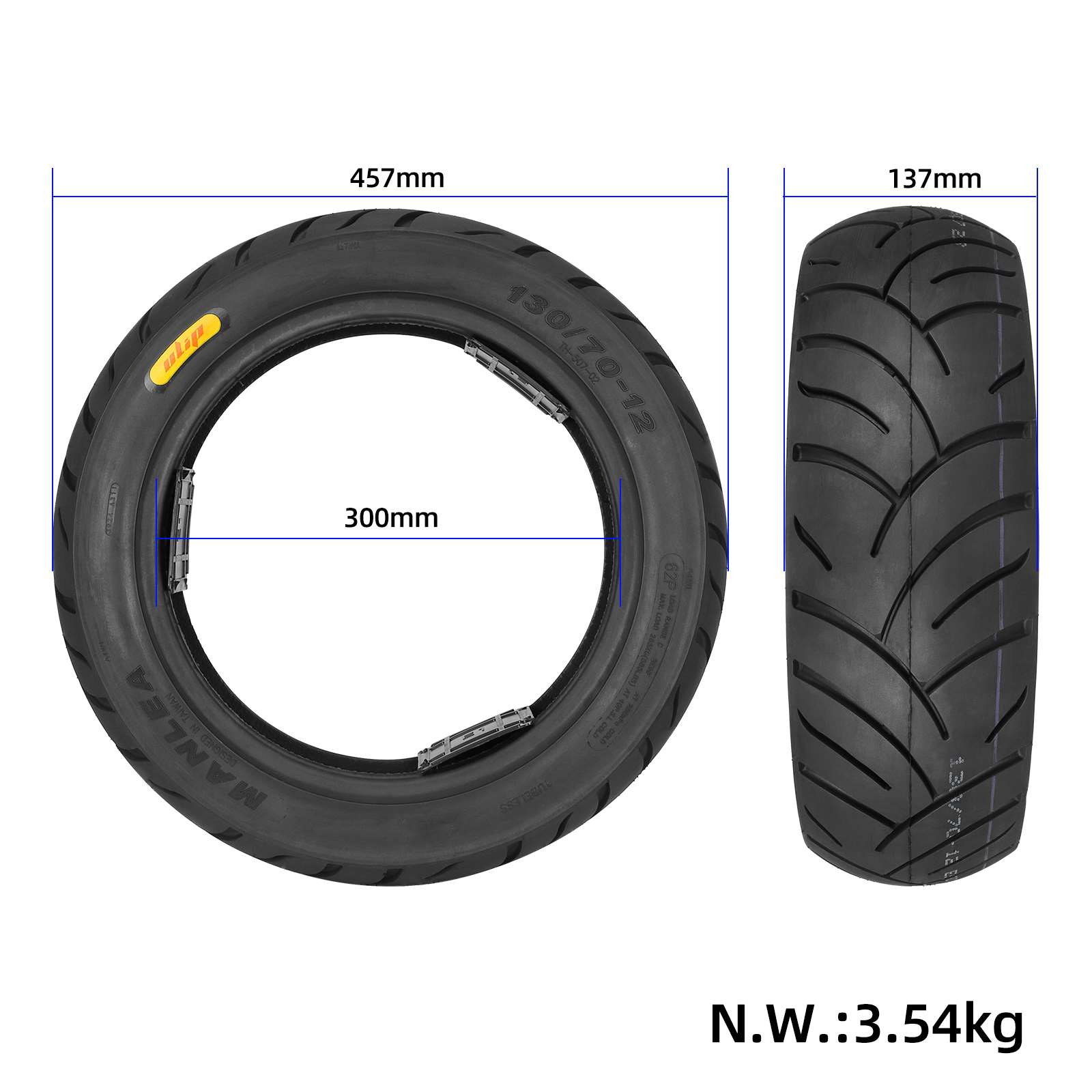 130/70-12 Ulip Tubeless tire