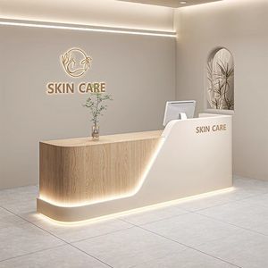 Hiện đại đơn giản gỗ rắn thân thiện với môi khách sạn Beauty Salon cửa hàng quần áo thẩm mỹ y tế phòng khám tiếp tân bàn tiền mặt đăng ký - Product Image 2