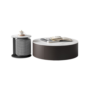 Nordic Luxury Living Room Furniture Extendable Round Center <strong>Table</strong> <strong>3</strong> in 1 Habesha Coffee <strong>Table</strong> <strong>Set</strong> - Product Image 5