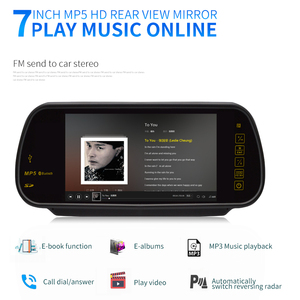 Factory Wholesale 2 AV <strong>Input</strong> Car Rear View Mirror 7inch Screen Car Monitor - Product Image 2