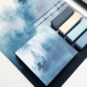 Juegos de notas adhesivas de estilo coreano, respetuosas con el medio ambiente, Impresión de paisaje, almohadillas adhesivas, impresión personalizada - Product Image 4