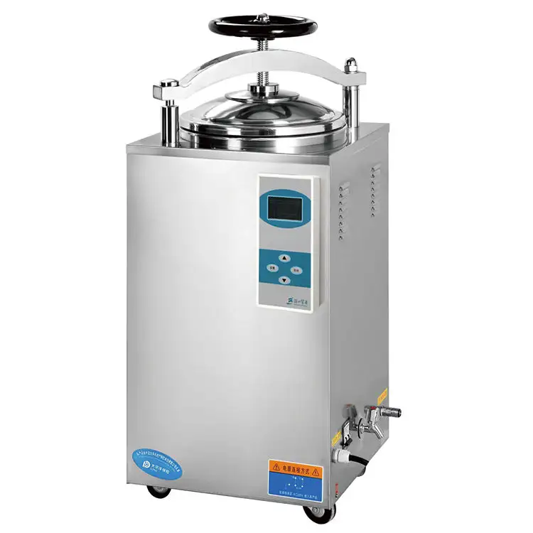 Pantalla digital Esterilizador de vapor a presión vertical Autoclave de retorta Esterilizador 35L 50L 75L 100L 120L Autoclave