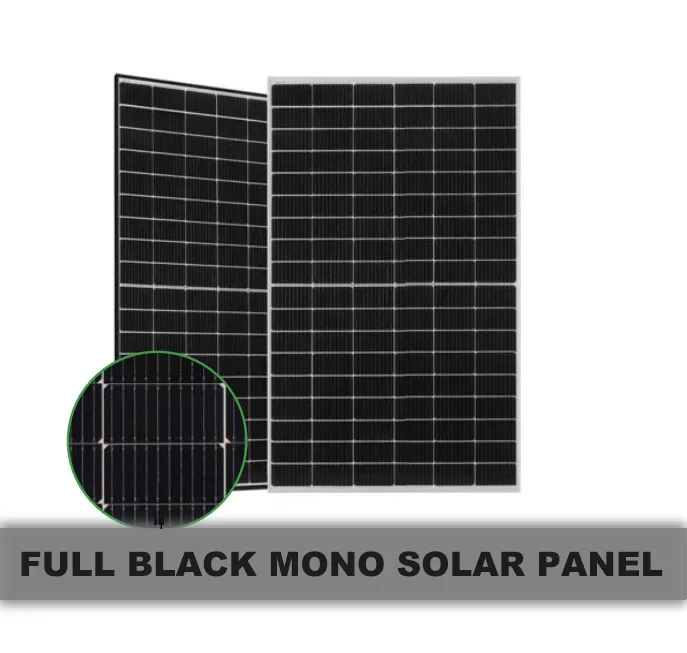 פנל סולארי יעילות גבוהה 72 תאי Monocrystalline פנלים שחור כיסוי עמיד למים 450/540w 40v