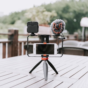 YELANGU PC02 Camera Cage+LED01 Light+Mini Table Tripod +BY-MM1 Microphone <strong>Kit</strong> for Video Smartphone <strong>Filmmaking</strong> Live Photography - Product Image 6