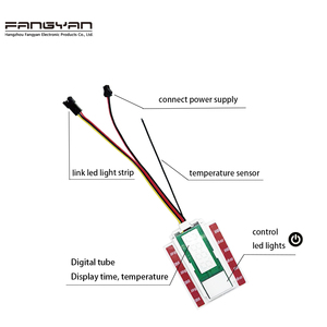 Profesional DC12V 5A 60W tecla única uno/tres colores tiempo temperatura pantalla interruptores de luz Sensor LED Control atenuador interruptor - Product Image 4