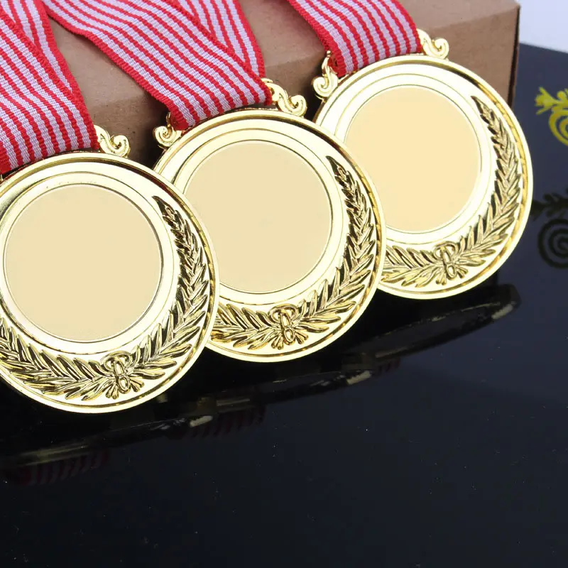 Futbol madalya lazer gravür hediye gençlik spor yarışması altın gümüş bakır Metal madalya