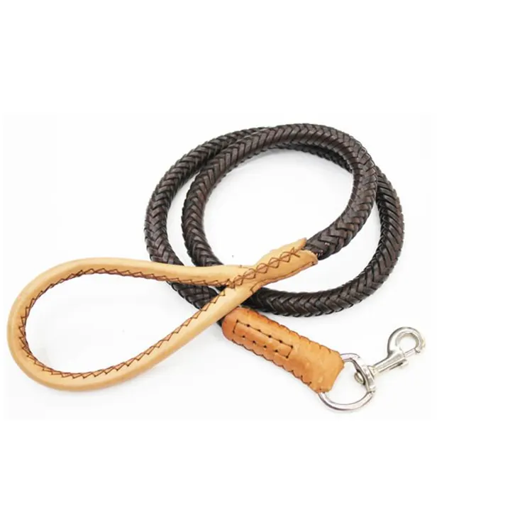 High Quality Thick Nylon Dog Leash Soft Leather Control Leash Reflective Mountain Climbing Rope For Small Medium Large Dogs