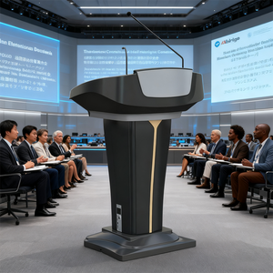 Bục hệ thống hội nghị với màn hình cảm ứng AIO 21.5 inch với micrô cổ ngỗng 70cm và đèn LED - Product Image 1