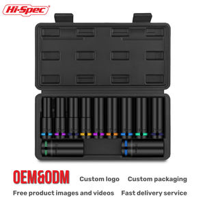 Groothandel 1/2 inch Cr-Mo slagmoersleutelset, metrische & SAE steeksleutelset voor autogereedschapskist en autoreparatiegereedschapsets - Product Image 2