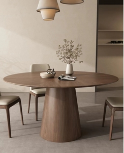 Mesa de té moderna Diseño de Moda de madera maciza redonda multifuncional Bistro mesa de centro conjunto de lujo estilo antiguo para sala de estar - Product Image 2