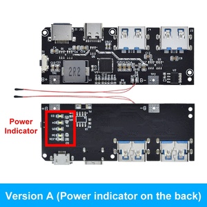 QC4.0 QC3.0 LED çift USB 5V 22.5 18650 W mikro/tip-c USB mobil güç banka şarj modülü sıcaklık/devre koruması - Product Image 3
