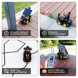 Tscin buny Solar Charging Licht verfolgungs modus Sonnen kollektoren Roboterauto-Kit ESP32 CAM-Kit für Arduino - Product Image 4