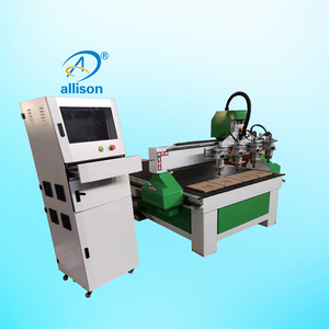 Auto Cnc 1325 Multi-proceso 4 cabezas husillos proceso Atc anidamiento Cnc enrutador máquina proceso madera enrutador para la venta - Product Image 2