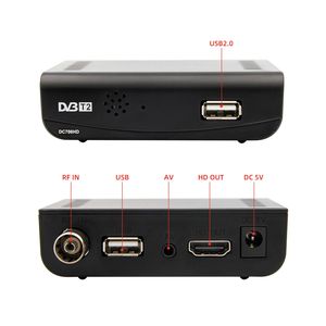 2022高清DVB-T2 C地面数字电视DVB T2接收器h265 DVB-T2 FTA机顶盒DVB-T2智能调谐器 - Product Image 1