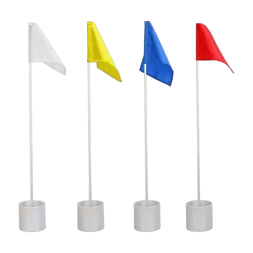 Ensemble drapeau et coupelle de trou de golf avec logo personnalisé - Cadeau promotionnel