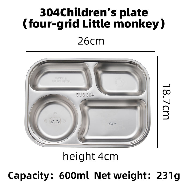 304จานเด็ก (ลิงน้อยสี่ตาราง)