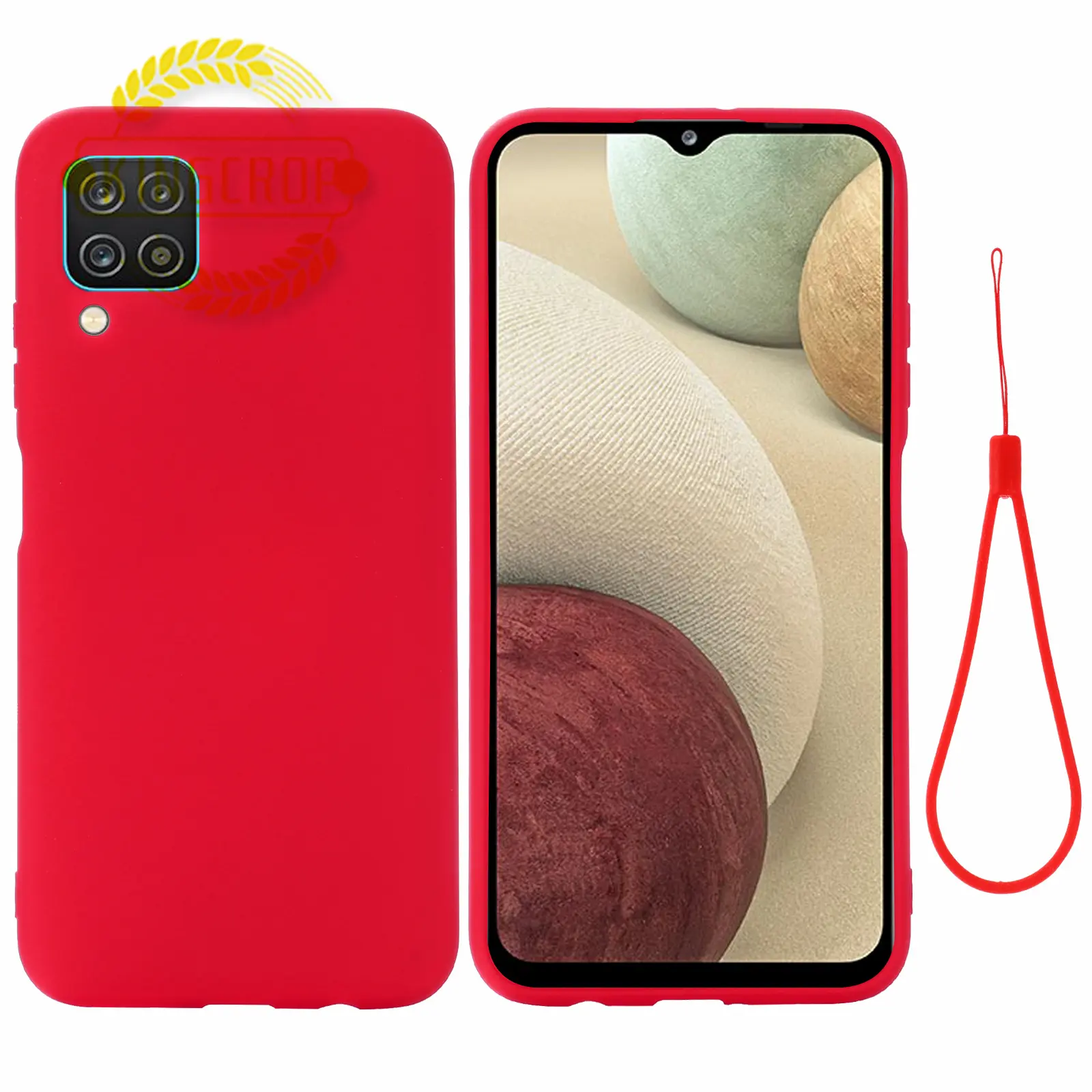 Eenvoudige Fashion Case Silicone Rubber Soft Cover Shockproof Phone Case Voor Samsung Galaxy A12 Gevallen