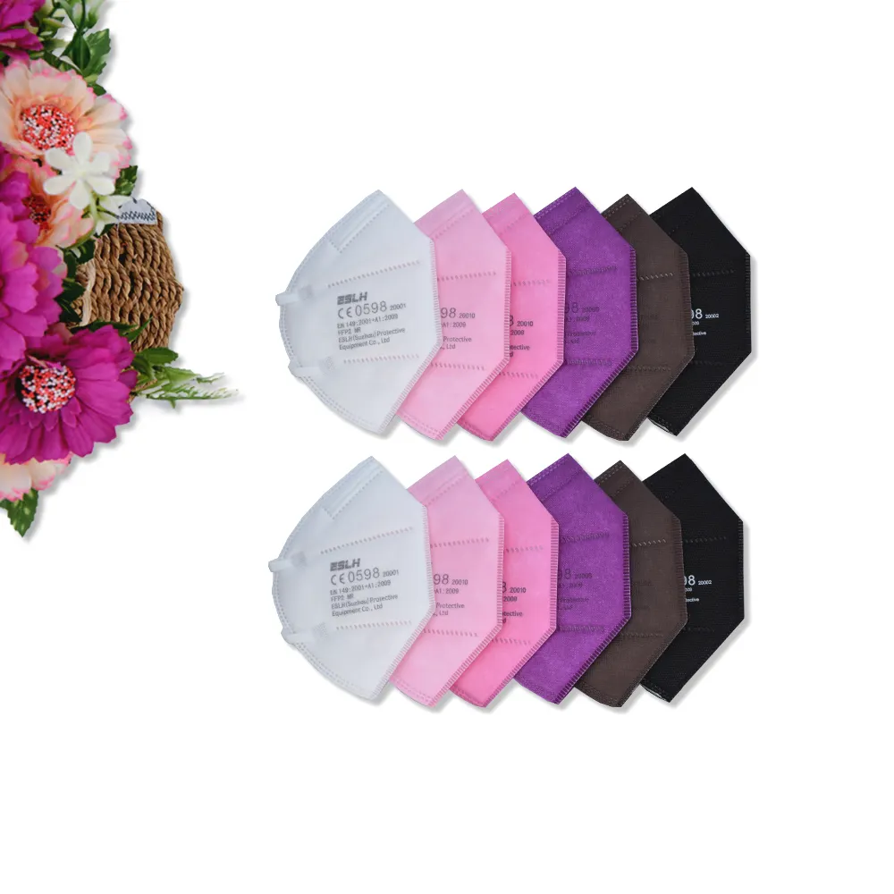 In Stock Earloop 5 Ply Kn95 FFP2 Face Mask Coloring Mask For Sale
