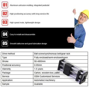 リニアモーションモジュールガイドレールトラベルレングスボールスクリュー - Product Image 5