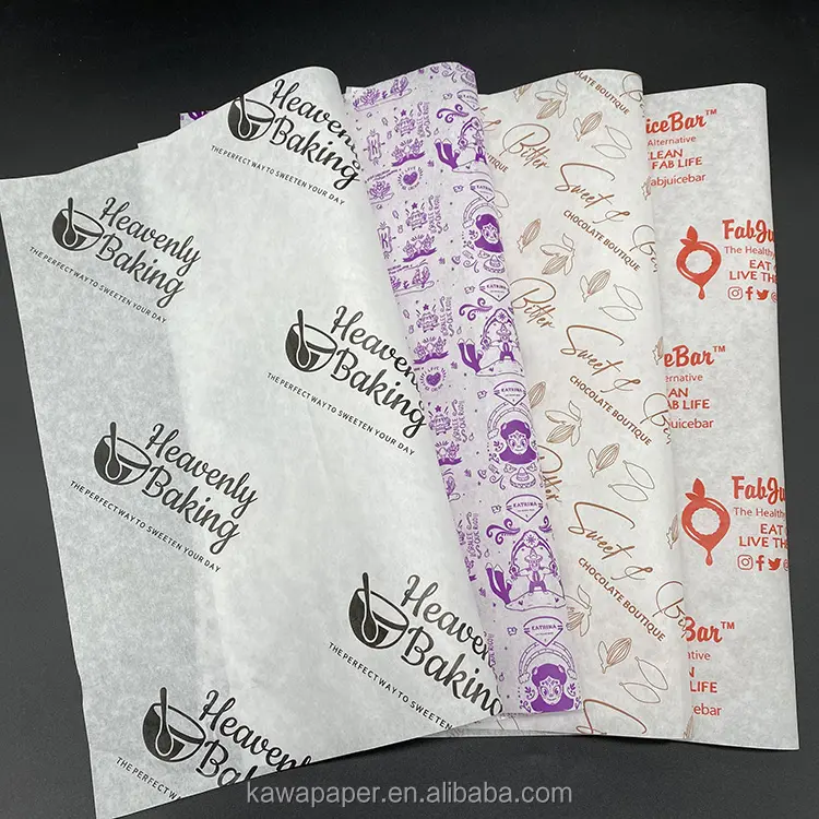 Pe beschichtet kraft farbige wachspapier für burrito wrapper heißer hund verpackung